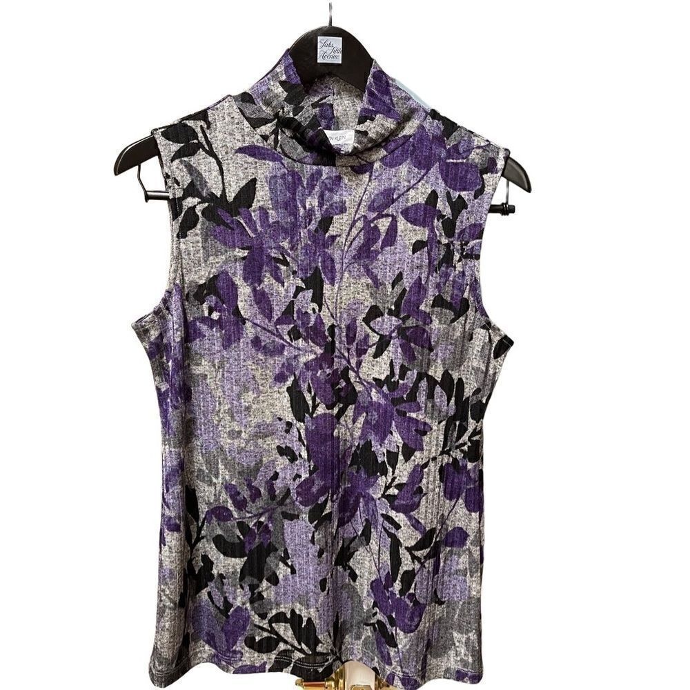 🌟NEW🌟Calvin Klein Short Purple Sleeveless Top